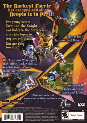 Neopets - The Darkest Faerie box cover back
